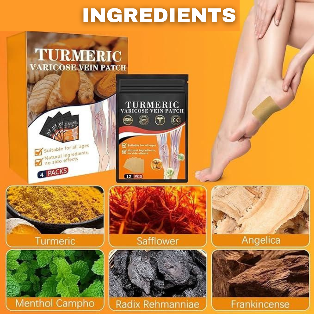 Turmeric Pain Relief Anti-Inflammatory Patch & Best for Varicose Vein