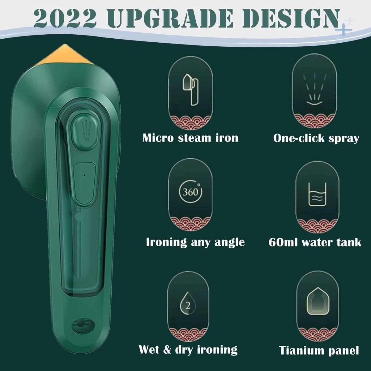 🧺Mini Iron & Garment Steamer for Travel & Home Use