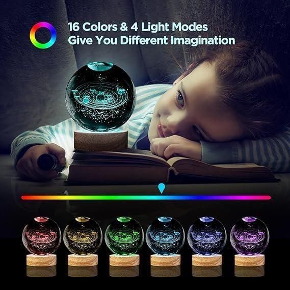Unique 3D Crystal Ball Night Light Led Lamp