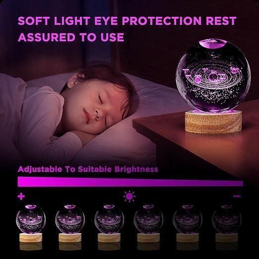 Unique 3D Crystal Ball Night Light Led Lamp